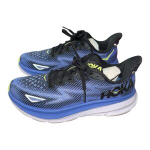 Hoka One One Clifton 9 Women's Sz 6.5B Black Stellar Blue Running Shoes Athletic